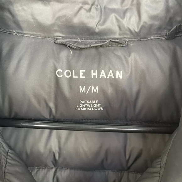 Cole Haan Men's Packable Down Jacket Black Coat Size Medium - Picture 5 of 9